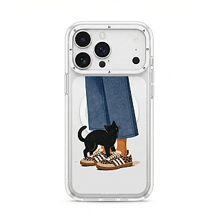 قاب گربه سیاه Black Cat با مگ سیف قاب ناب ghabnaab آیفون